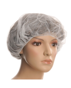 Disposable beret cap, non-woven 53 cm, white op. (100pcs)