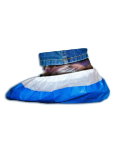 Shoe covers-strong foil and polypro. size:15x40cm, 100pcs.